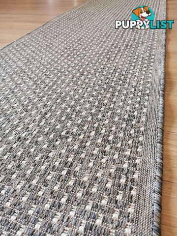 Sorrento Silver C Hallway Runner Non Slip 66CM Wide 16.5M  - Seaspray 3787 W71 E