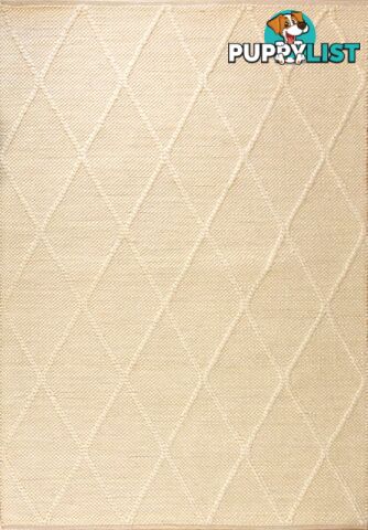 Diamond Cream Felted Wool Rug 300 x 400CM  - ECOLOMBO-CREAM