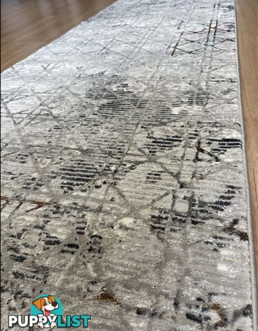 Alyssa Diamond Hallway Runner 80CM Wide 9M  - Alissa Multy Grey