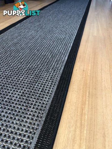 Chino 2822 Silver Black Hallway Runner Non-Slip 67CM Wide 10.5M  - Chino-2822-Silver-Black 67cm