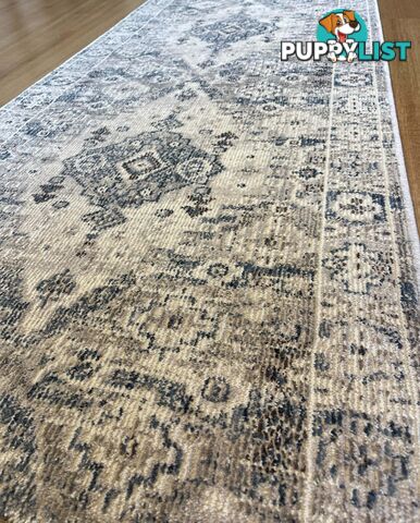 Serena Blue Grey Hallway Runner 80CM Wide 11M 
