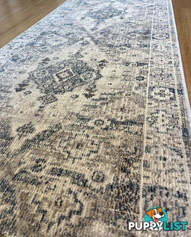 Serena Blue Grey Hallway Runner 80CM Wide 6.5M 