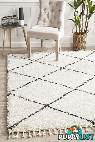 Saffron 22 White Rug 200X80CM  - SAF-22-WHT-200X80