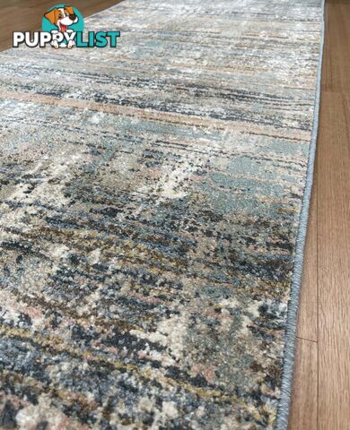 Beaufort Beige Blue Hallway Runner 80CM Wide 4M  - Beaufort Beige Blue 1011