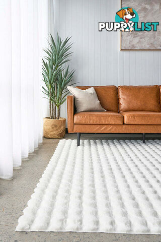 Bubble White - Machine Washable Rug 140X70CM  - BUB-WHITE-140X70