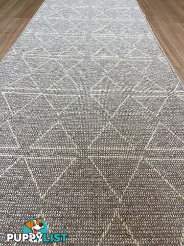 Roma Triangles Mocha Hallway Runner 80CM Wide 2.5M 