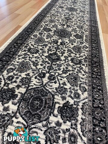 Valencia Fume Hallway Runner 80CM Wide 2.5M  - Carnival 957440-Ivory