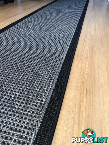 Chino 2822 Silver Black Hallway Runner Non-Slip 67CM Wide 13.5M  - Chino-2822-Silver-Black 67cm