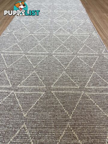 Roma Triangles Mocha Hallway Runner 80CM Wide 3.5M 