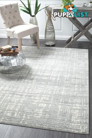 Mirage Ashley Abstract Modern Silver Grey Rug 330X240CM  - MIR-354-SIL-330X240