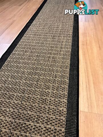 Suva Coffee Black 405 121 Hallway Runner Non Slip 3.5M  - 405-121