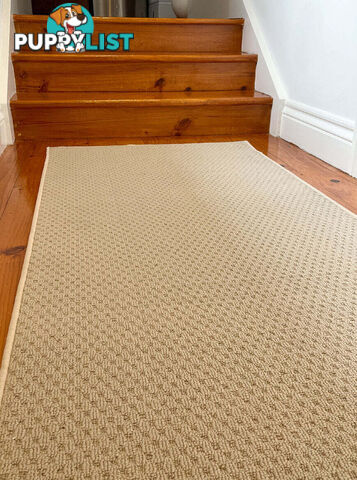 Phoenix Beige Hall Runner 67cm Wide Non Slip Backing 14M  - TANGO - BYRON BAY