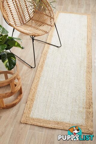 Noosa 333 White Natural Runner Rug 400X80CM  - NSA-333-WTNT-400X80