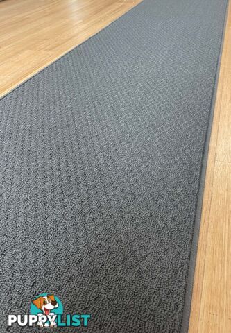 Phoenix Charcoal Hall Runner 67cm Wide Non Slip Backing 2M  - TANGO - GREY CHARCOAL 67CM