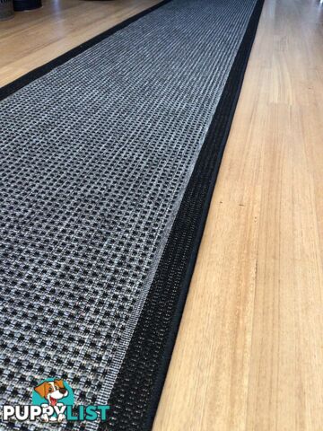 Chino 2822 Silver Black Hallway Runner Non-Slip 67CM Wide 7.5M  - Chino-2822-Silver-Black 67cm