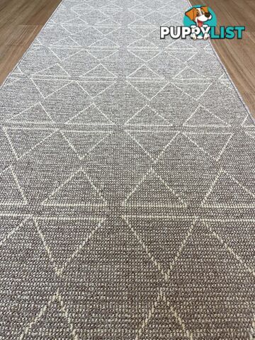 Roma Triangles Mocha Hallway Runner 80CM Wide 13.5M 