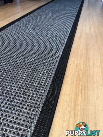 Chino 2822 Silver Black Hallway Runner Non-Slip 67CM Wide 9.5M  - Chino-2822-Silver-Black 67cm