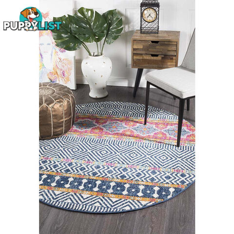 Oasis Sabrina Multi Tribal Round Rug 200X200cm  - OAS-455-MUL-200X200