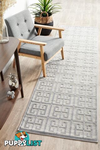 York Brenda Silver Runner Rug 300X80CM  - YRK-BREN-SIL-300X80