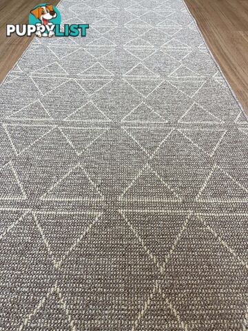 Roma Triangles Mocha Hallway Runner 80CM Wide 6M 