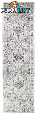 Serena Blue Light Grey Hallway Runner Rug 80x150CM  - MARA-0320A-L.GREY-80X150