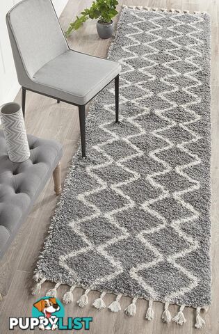 Saffron 22 Silver Runner Rug 300X80CM  - SAF-22-SIL-300X80