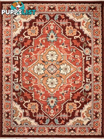 Kachan Red Medallion Rug 160 x 220CM  - BKASHAN-4929-Z