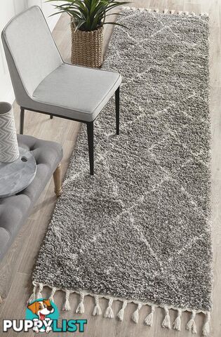 Saffron 44 Grey Runner Rug 400X80CM  - SAF-44-GRY-400X80