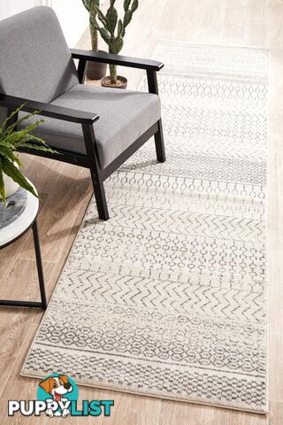 Chrome Harper Silver Runner Rug 300X80CM  - CRO-HPR-SIL-300X80