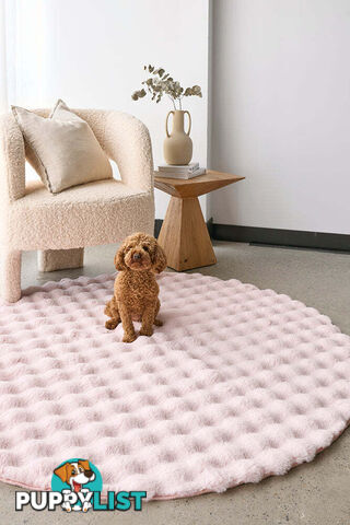 Bubble Blush Round - Machine Washable Rug 200X200CM  - BUB-BLUSH-200X200