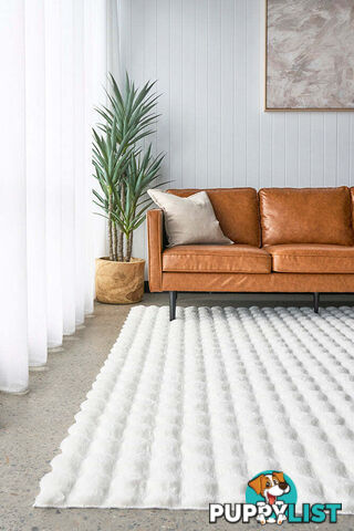 Bubble White - Machine Washable Rug 200X200CM  - BUB-WHITE-200X200