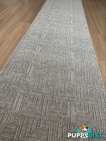 Roma Squares Mocha Hallway Runner 80CM Wide 15M  - POLAR MOCHA CREAM 80CM