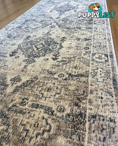 Serena Blue Grey Hallway Runner 80CM Wide 2M 