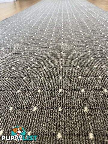 Roma Dots Dark Grey Hallway Runner 67CM Wide 17M 