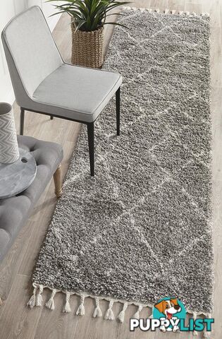 Saffron 44 Grey Runner Rug 300X80CM  - SAF-44-GRY-300X80