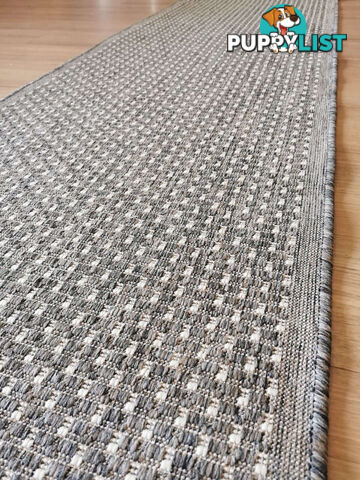 Sorrento Silver C Hallway Runner Non Slip 66CM Wide 15M  - Seaspray 3787 W71 E