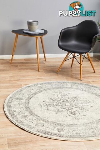 Century 977 Silver Round Rug 200X200CM  - CEN-977-SILV-200X200