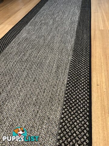 Chino 1584 Grey Black Hallway Runner Non-Slip 80CM wide 2.5M 