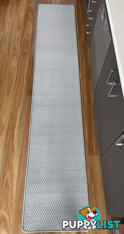 Phoenix Grey Hallway Runner Rug Non Slip 3M 