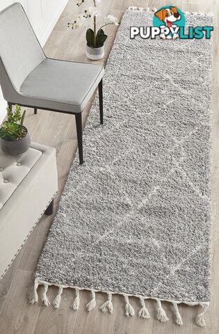 Saffron 44 Silver Runner Rug 400X80CM  - SAF-44-SIL-400X80