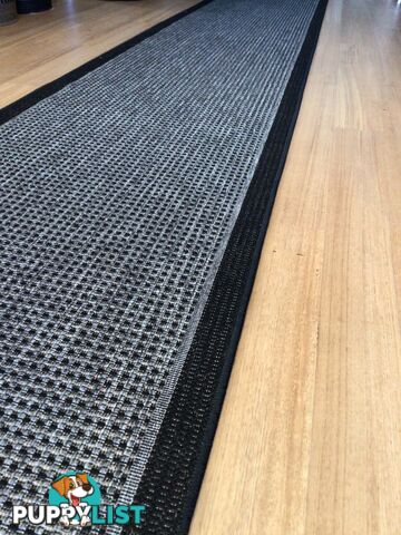 Chino 2822 Silver Black Hallway Runner Non-Slip 67CM Wide 11.5M  - Chino-2822-Silver-Black 67cm