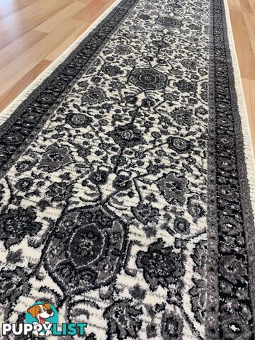 Valencia Fume Hallway Runner 80CM Wide 9.5M  - Carnival 957440-Ivory