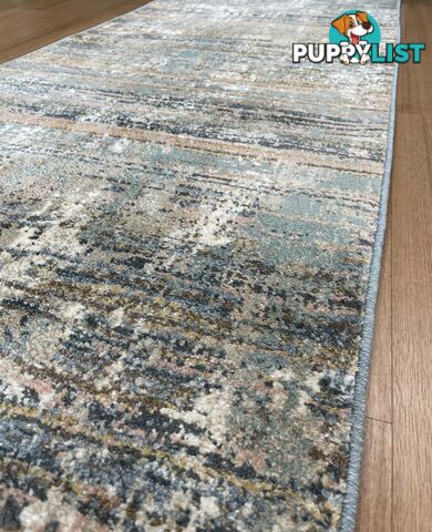 Beaufort Beige Blue Hallway Runner 80CM Wide 5M  - Beaufort Beige Blue 1011