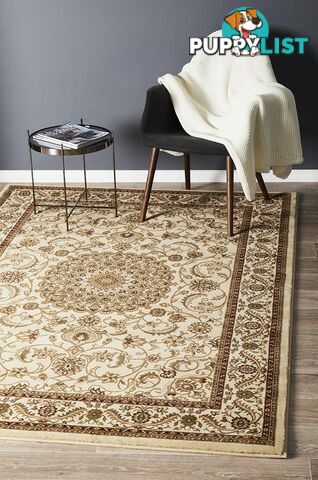 Medallion Rug Ivory with Ivory Border 400x300cm  - SYD-9-II-400X300