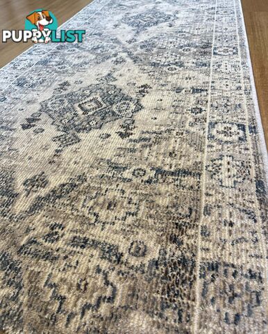 Serena Blue Grey Hallway Runner 80CM Wide 10M 