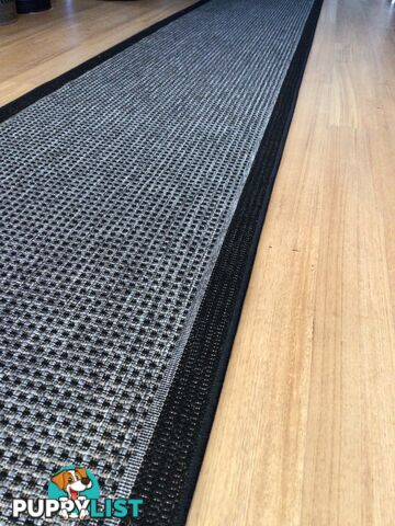 Chino 2822 Silver Black Hallway Runner Non-Slip 67CM Wide 14.5M  - Chino-2822-Silver-Black 67cm