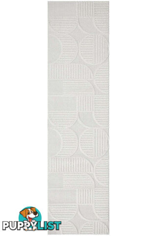 Lotus Leo White Runner Rug 500X80CM  - LOT-LEO-WHITE-500X80