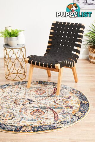 Evoke Peacock Ivory Transitional Round Rug 240X240CM  - EVO-255-IVO-240X240