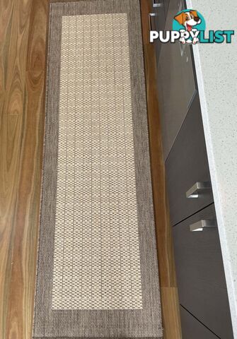 Suva Flat Woven Natural Cream 405 712 Hallway Runner Rug  Non Slip 2.3M 