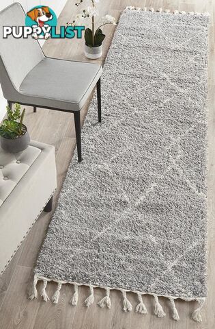 Saffron 44 Silver Runner Rug 300X80CM  - SAF-44-SIL-300X80